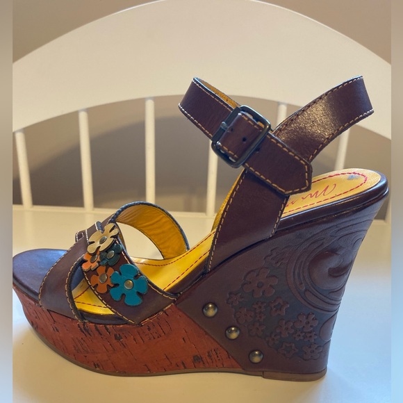 Miss Sixty 70s inspired wedge sandals - Picture 1 of 4
